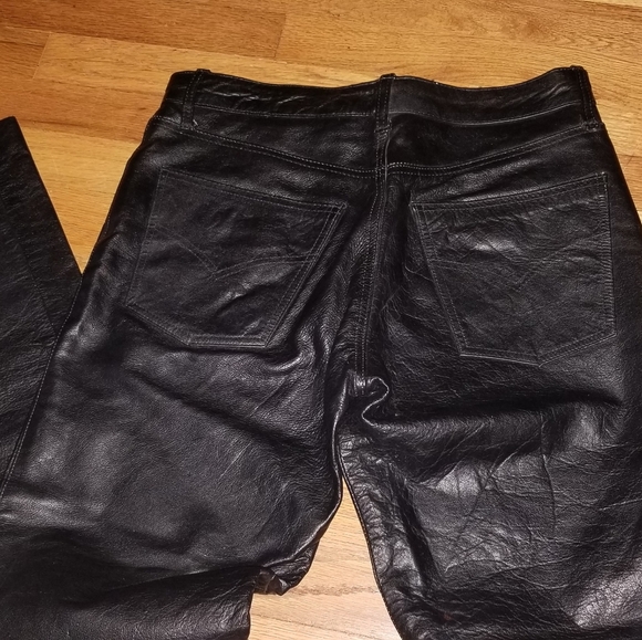 Vintage Leather (Levi's ?) Unisex Pants - Picture 11 of 16